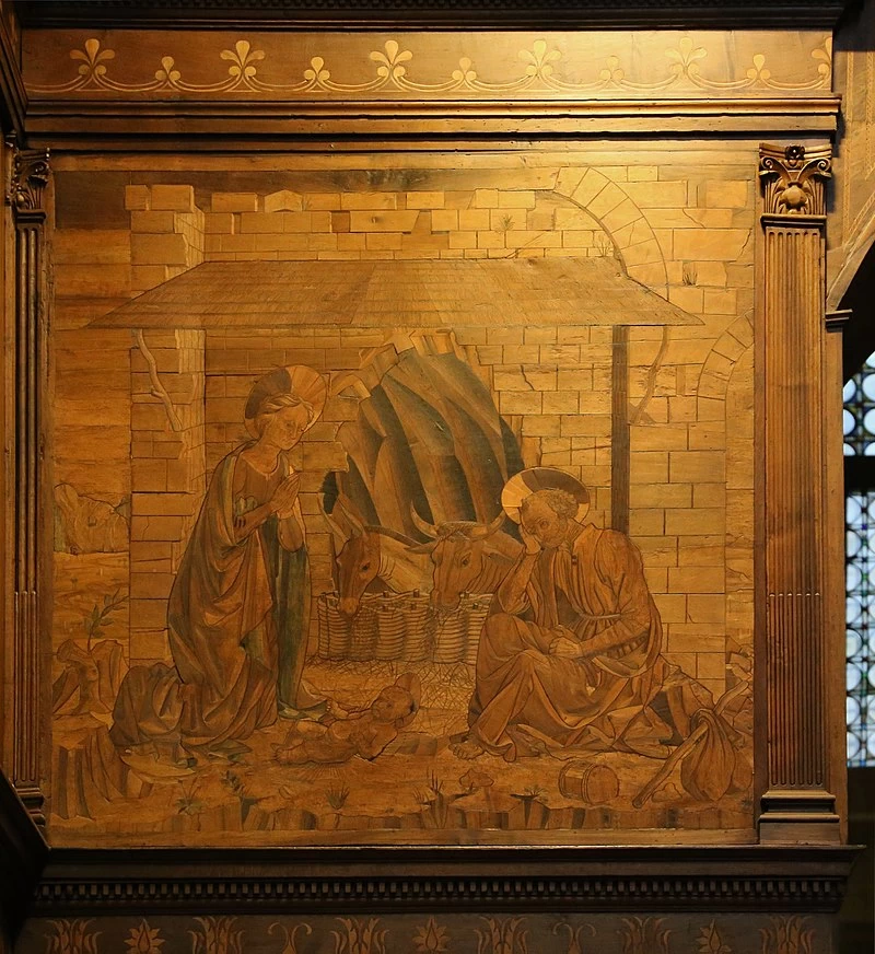 Tarsie della sagrestia delle messe - Natività, con Giuliano da Maiano, Santa Maria del Fiore, Firenze